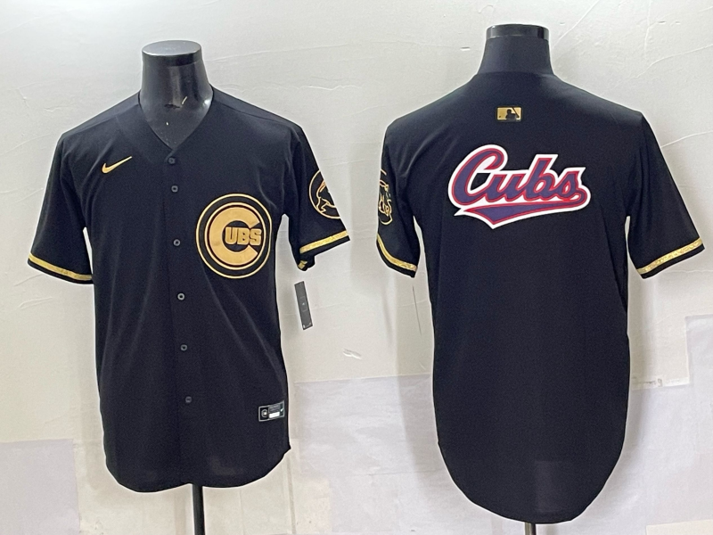 Men Chicago Cubs blank black Nike MLB 2025 Jersey 006